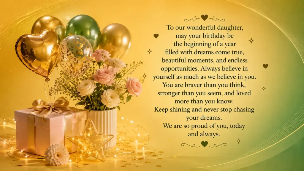 Inspirational Birthday Message to Daughter