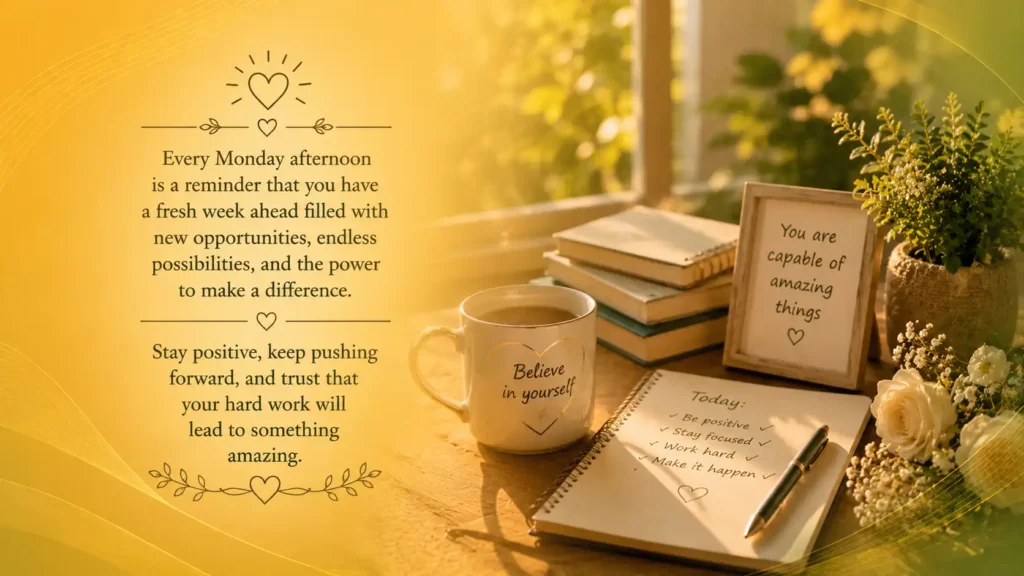 Inspirational Monday Afternoon Quotes