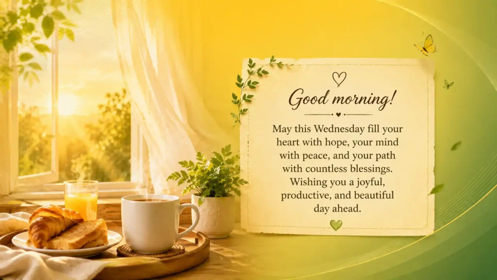 Positive Good Morning Wednesday Blessings