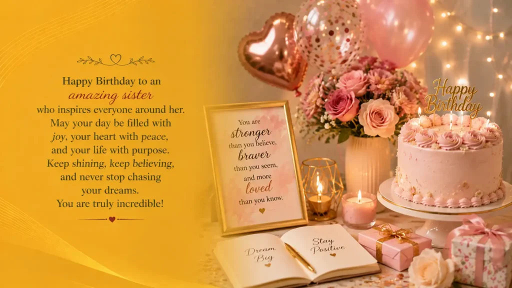 Inspirational Birthday Message for Sister