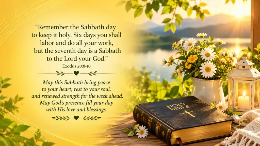 Sabbath Blessings Bible Verses